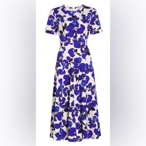 Women's Thea Short-Sleeve Orchid-Print Midi-Dress
Tanya Taylor